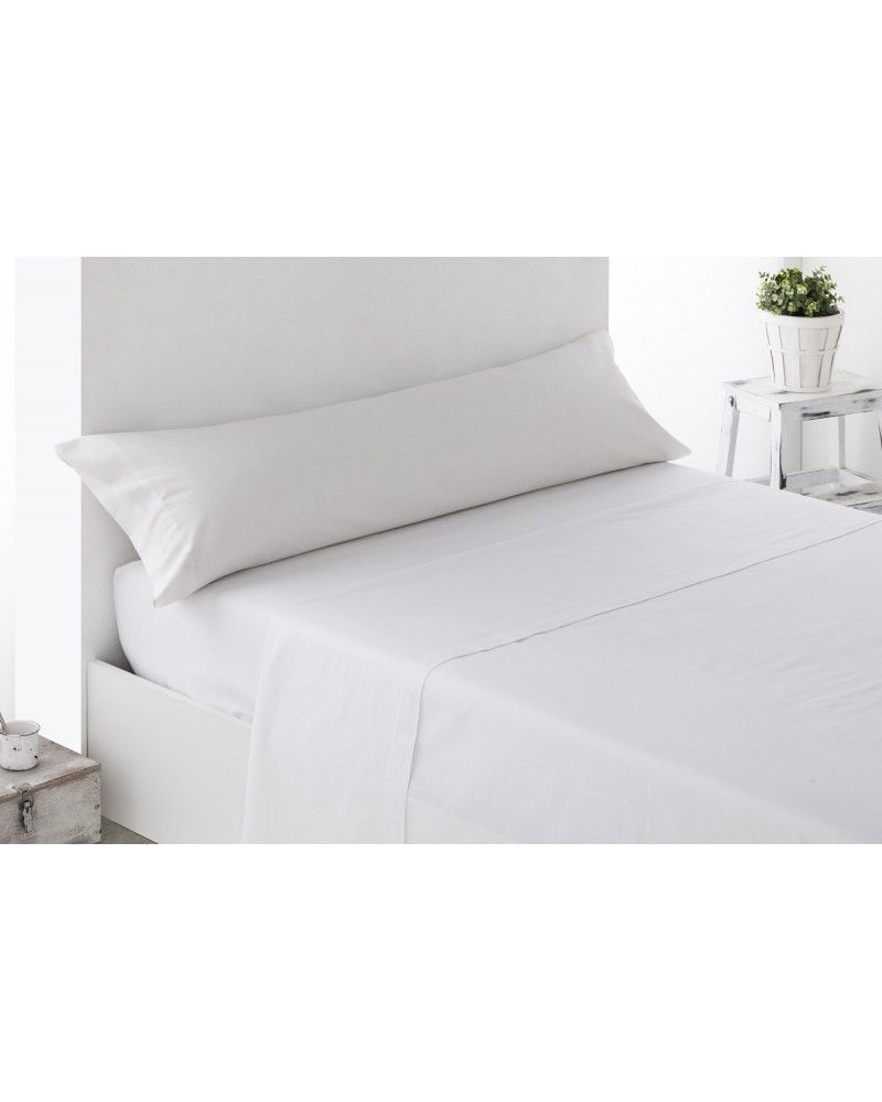 Juego de sábanas blancas lisas, modelo: El Dragón Blanco. Ropa de cama y hogar online